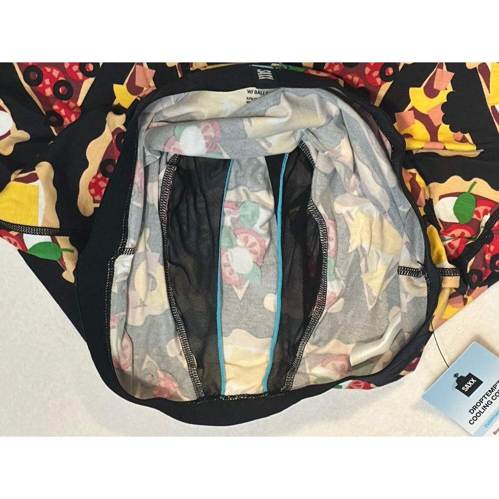 SAXX Cooling Cotton Boxer Brief 5"Men's Small NWT PIZZA Ballpark Pouch - Picture 10 of 10